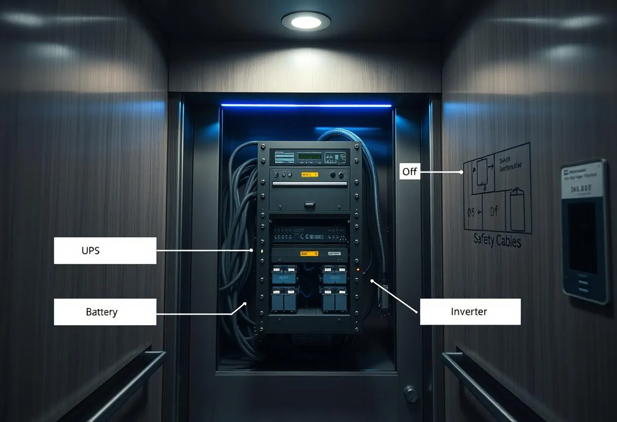 اجزای اصلی یو پی اس آسانسور